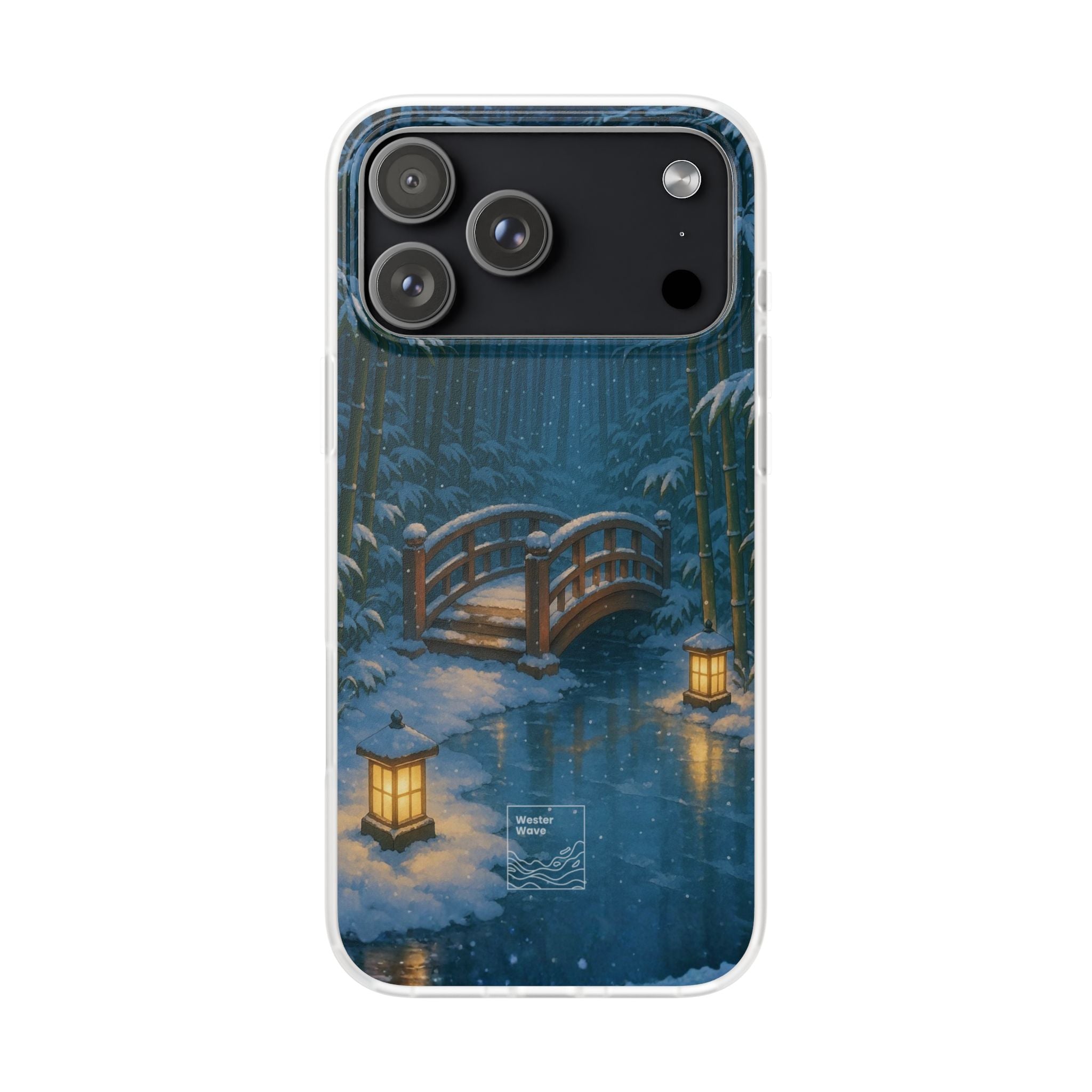 Snow on the Bamboo Water