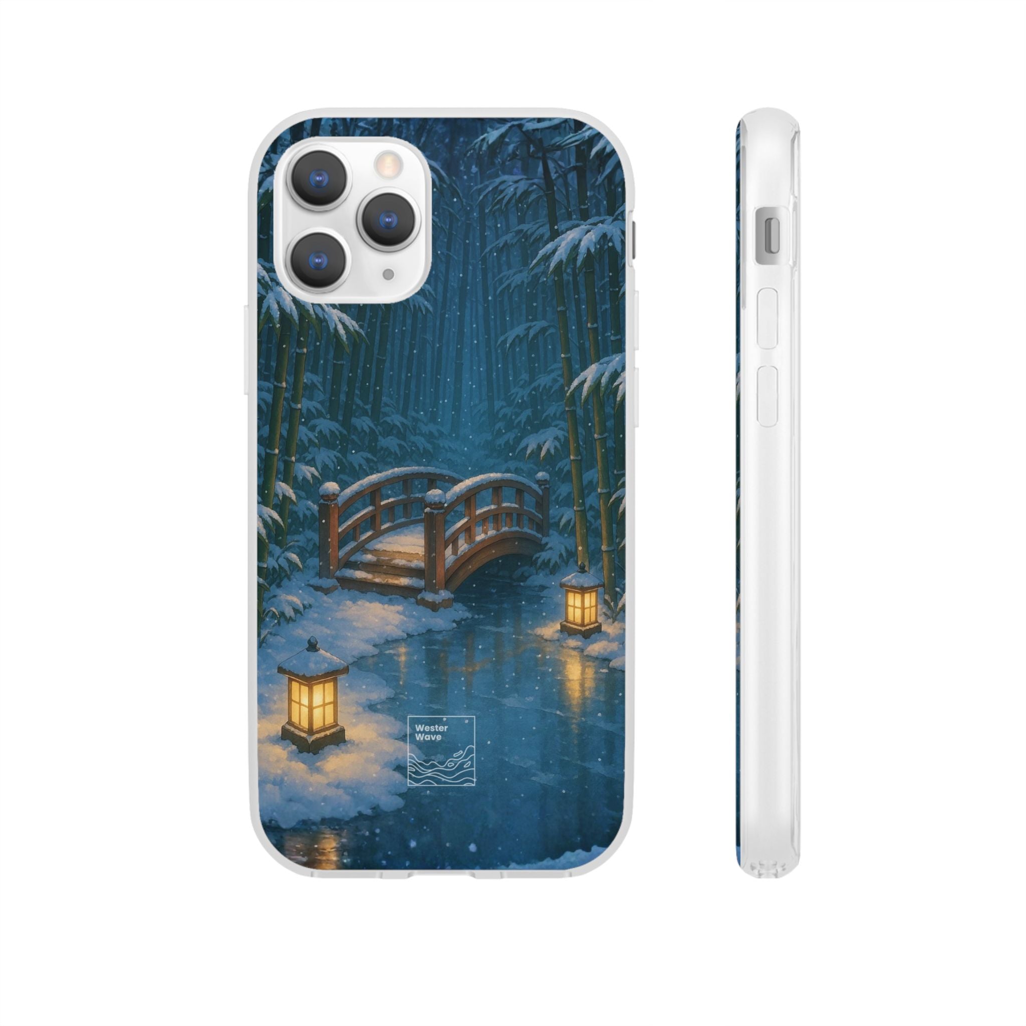 Snow on the Bamboo Water