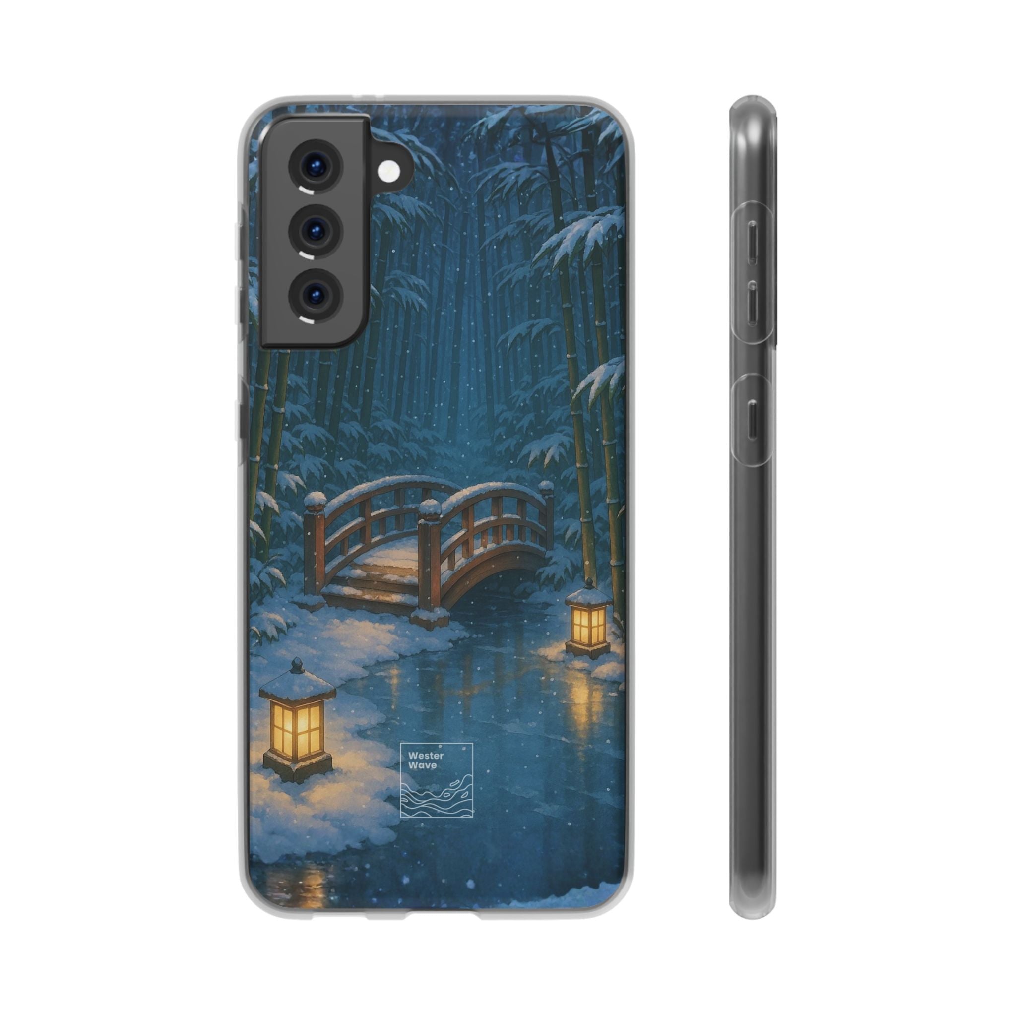 Snow on the Bamboo Water