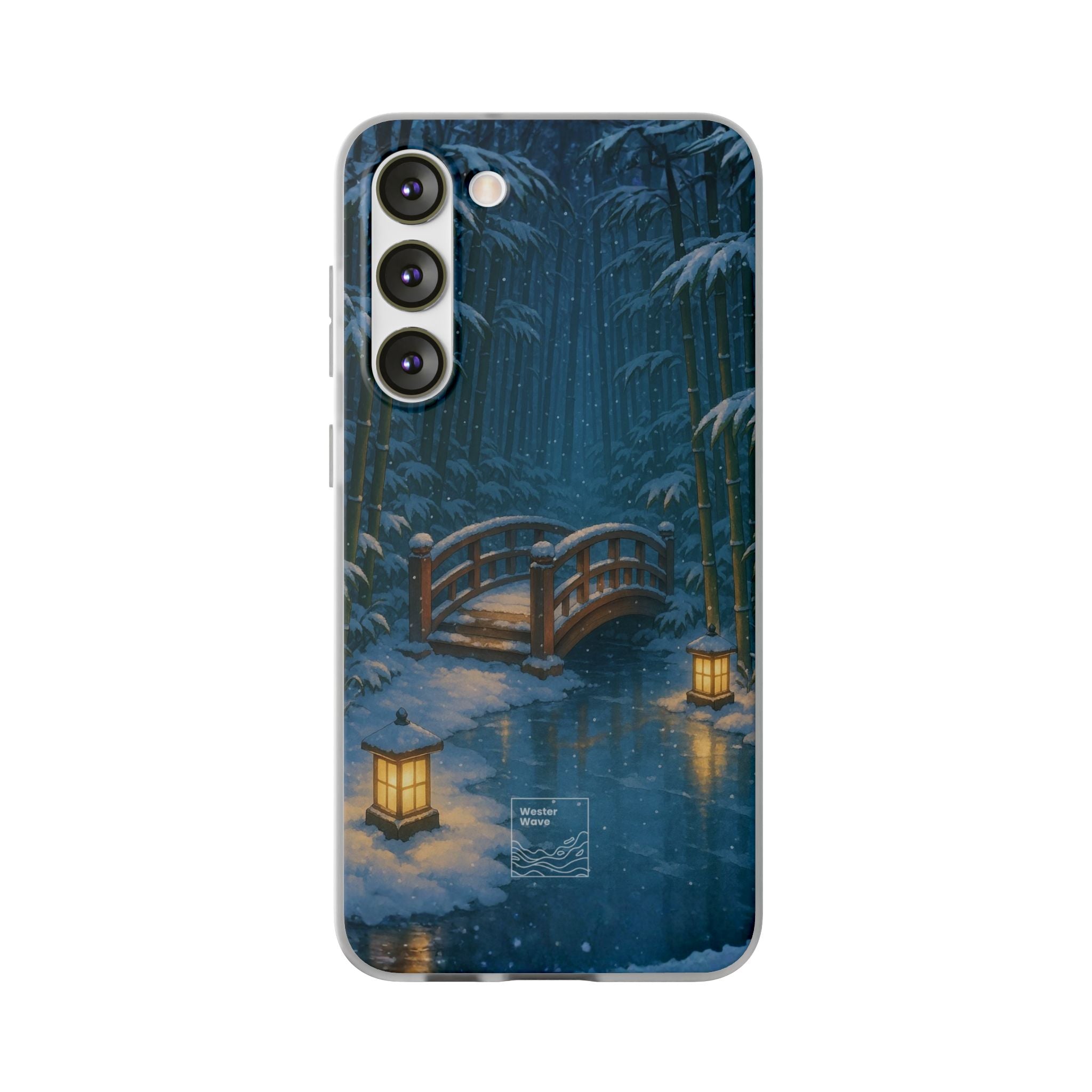 Snow on the Bamboo Water