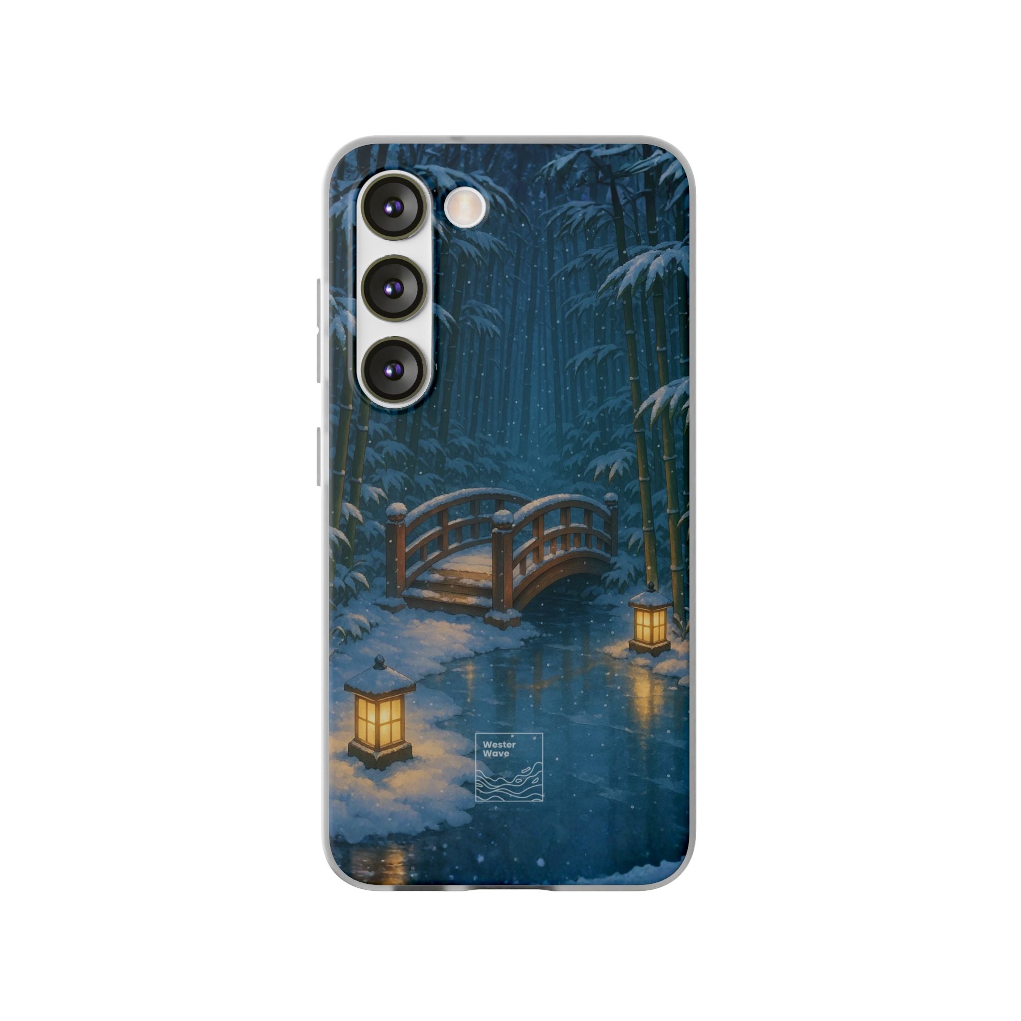 Snow on the Bamboo Water