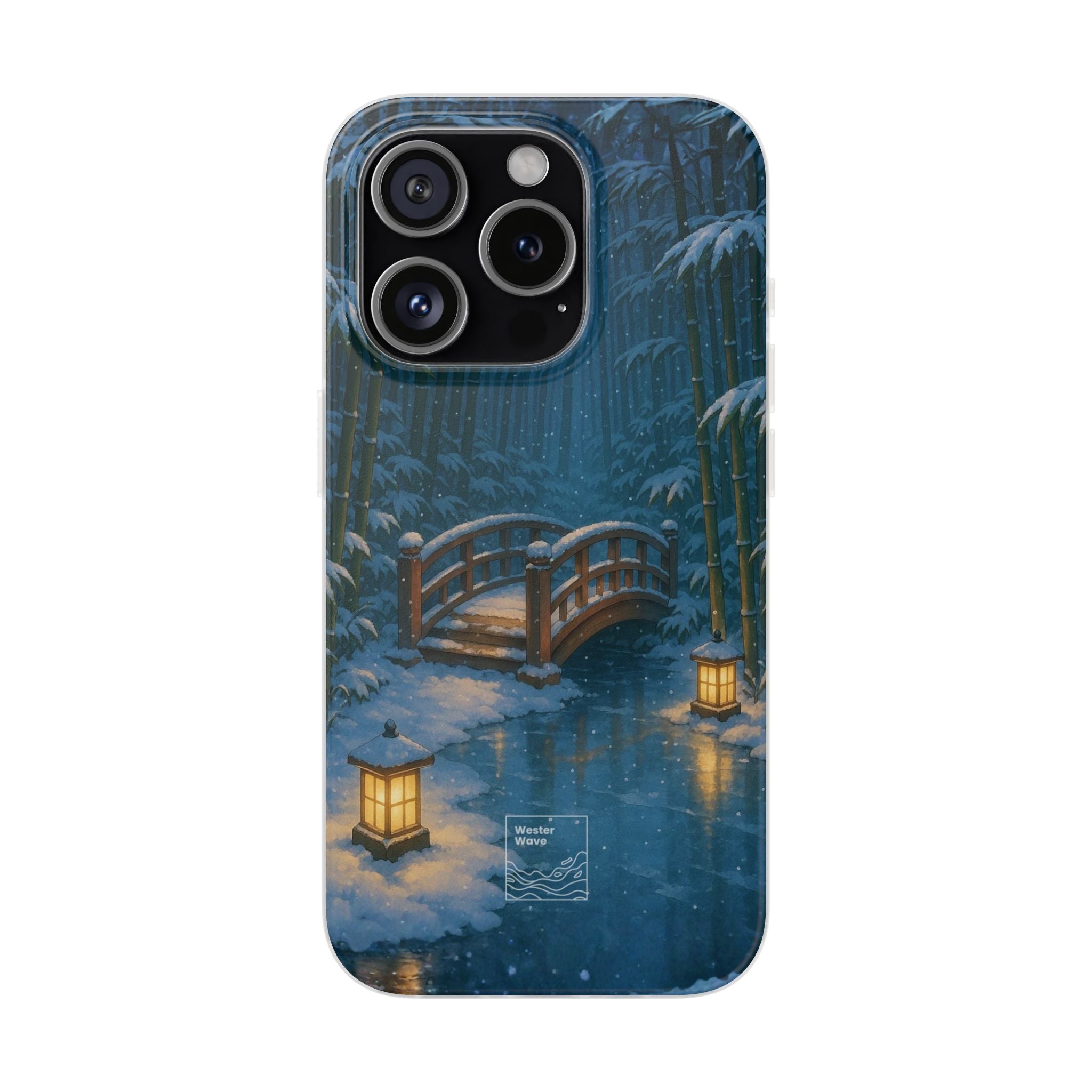 Snow on the Bamboo Water