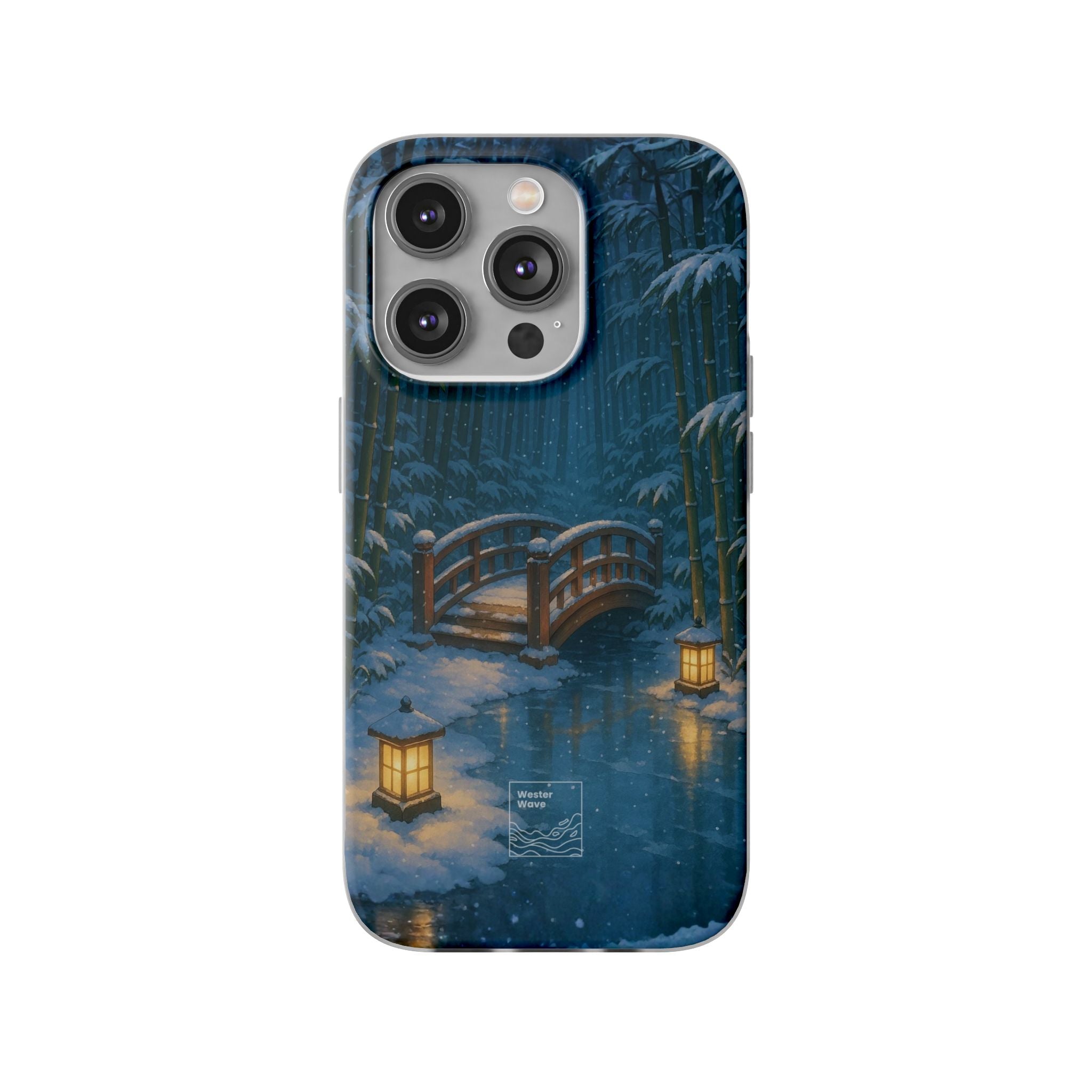 Snow on the Bamboo Water