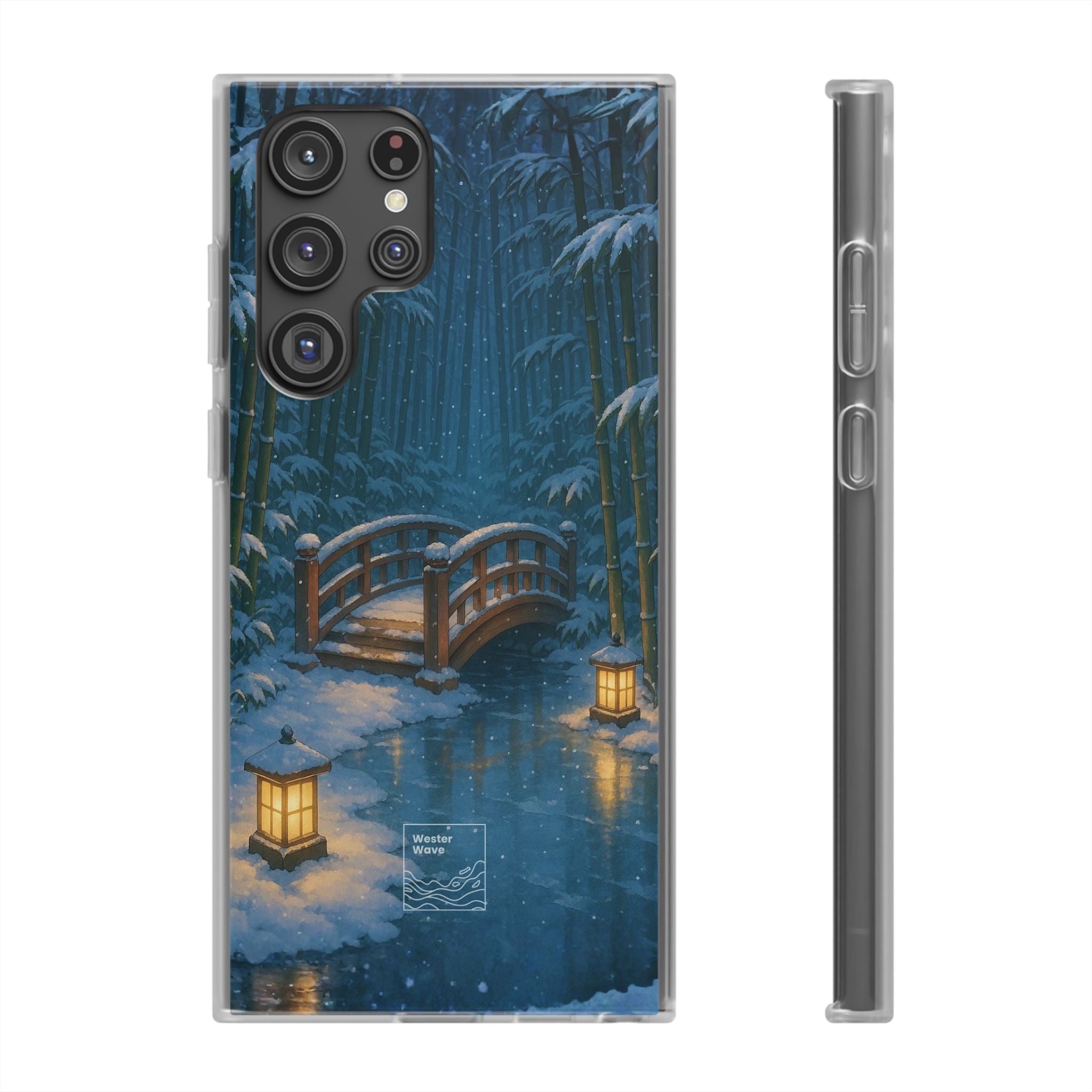 Snow on the Bamboo Water