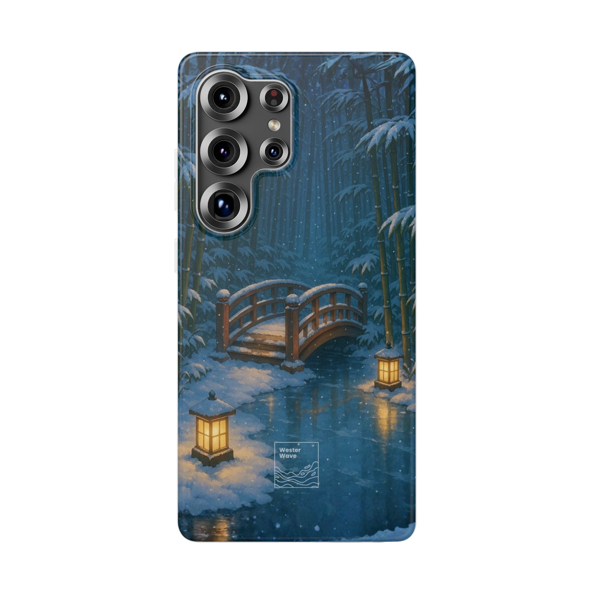 Snow on the Bamboo Water