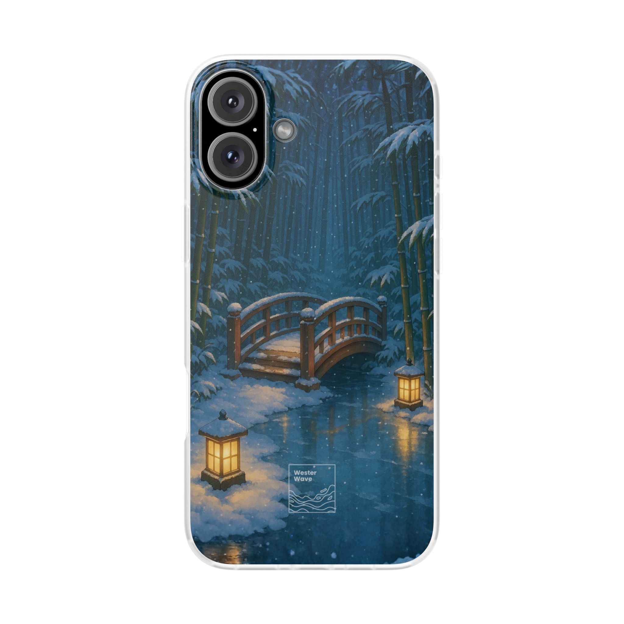 Snow on the Bamboo Water