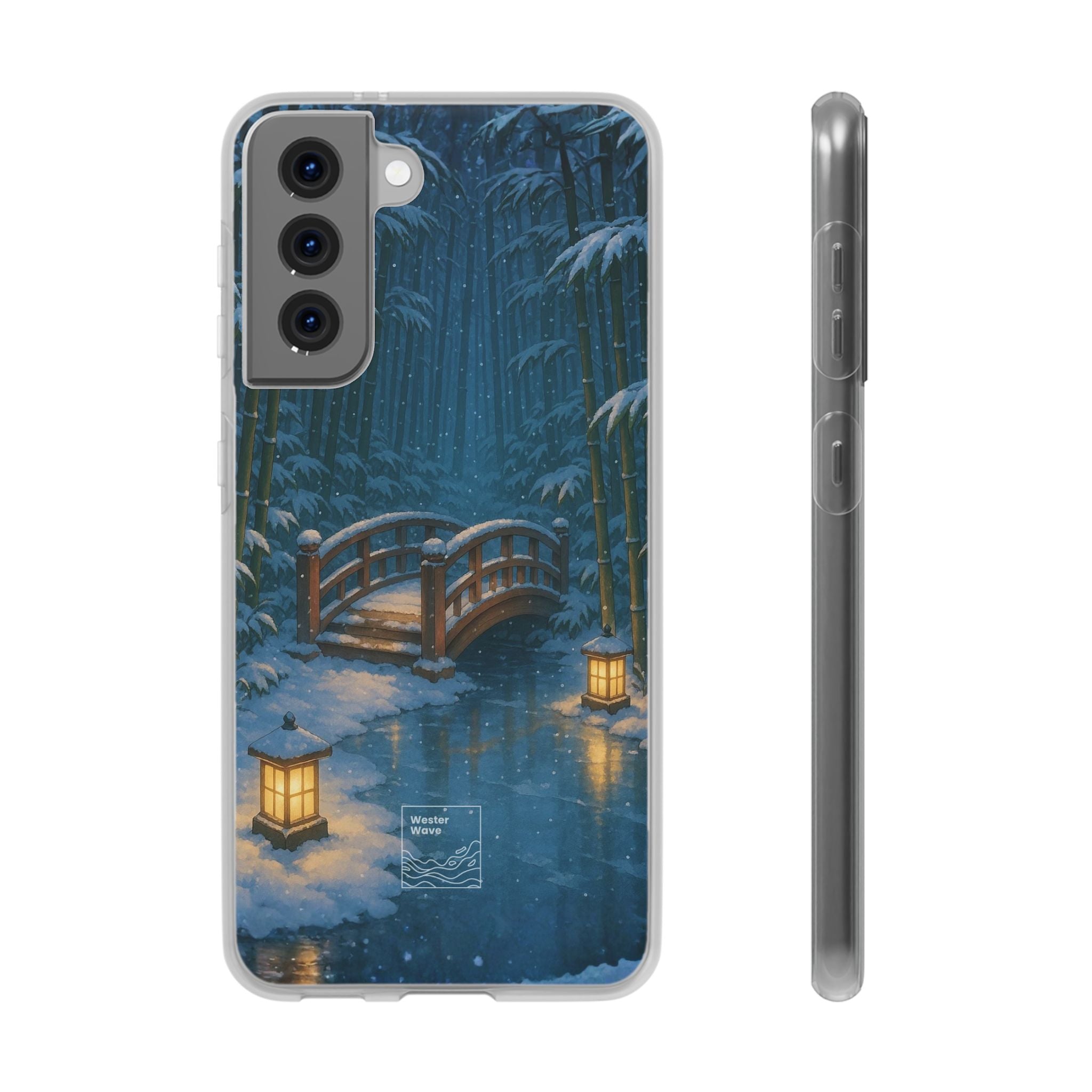 Snow on the Bamboo Water