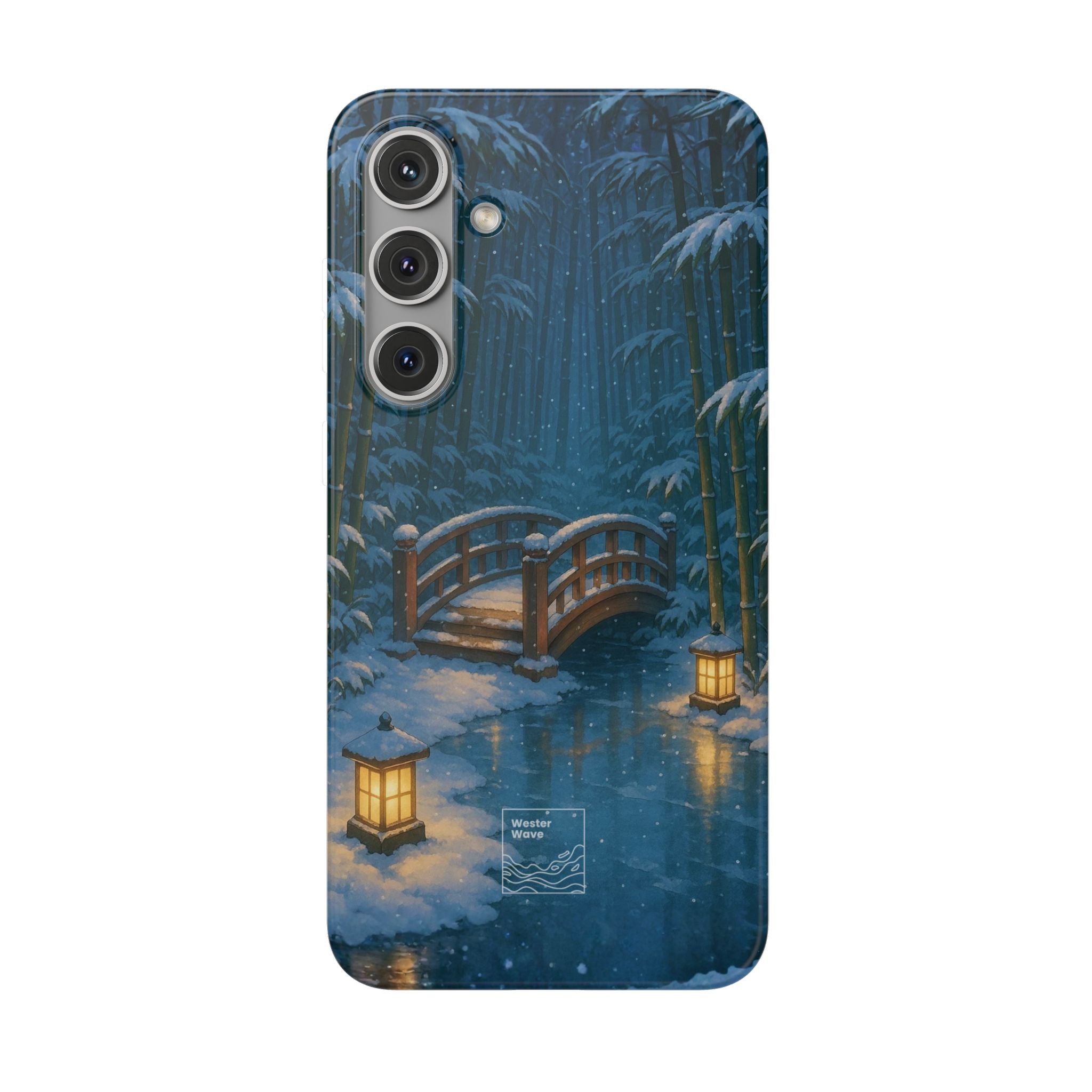 Snow on the Bamboo Water