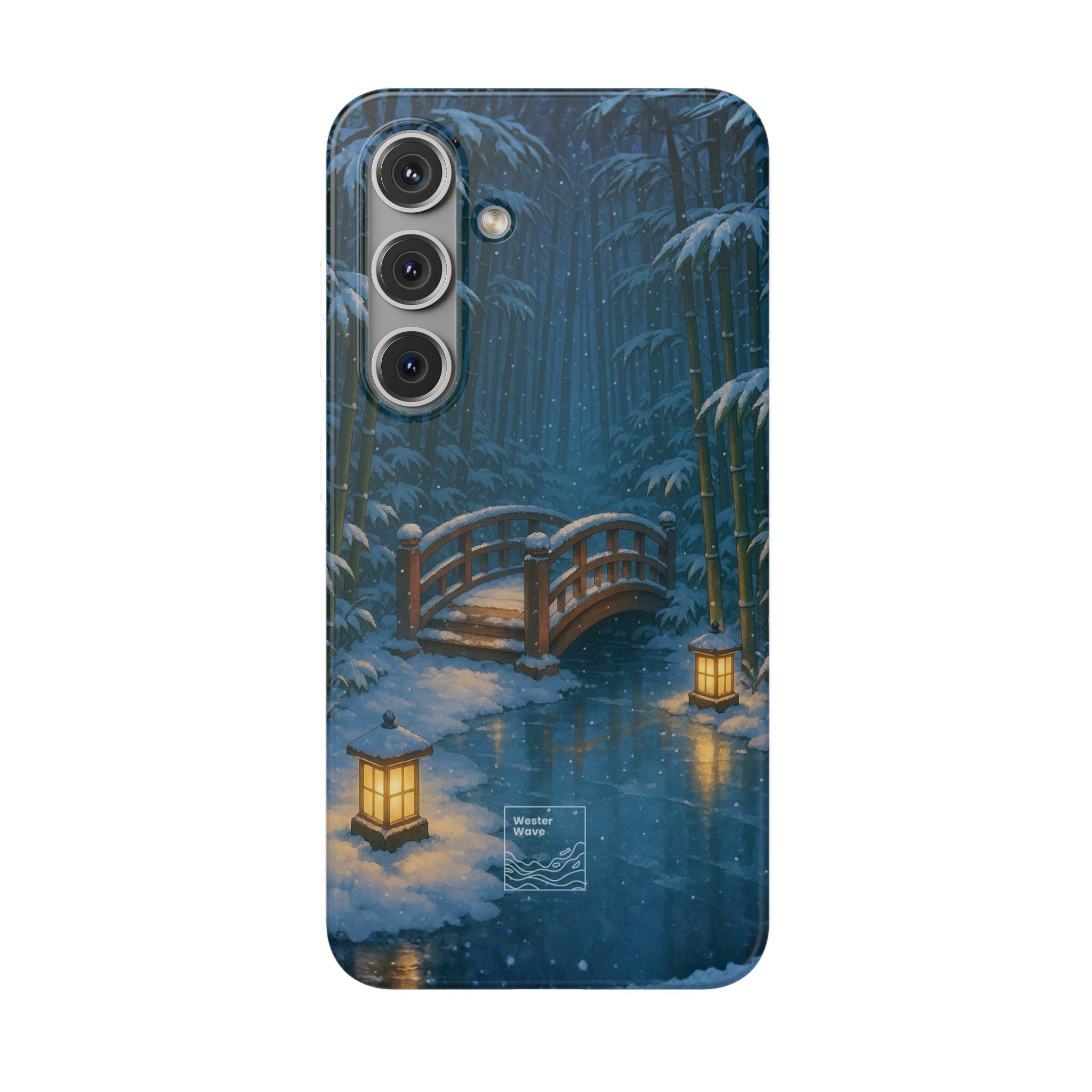 Snow on the Bamboo Water