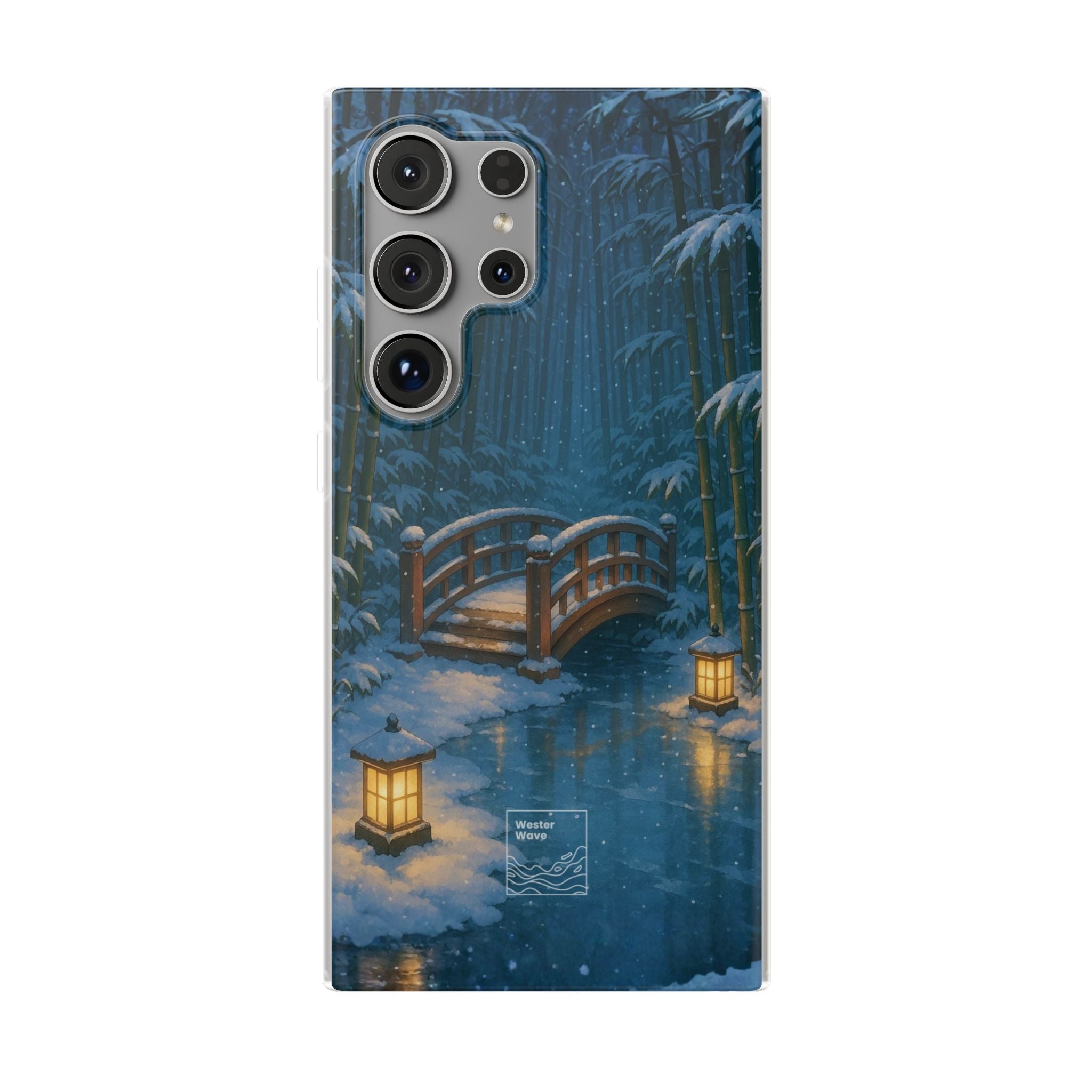 Snow on the Bamboo Water